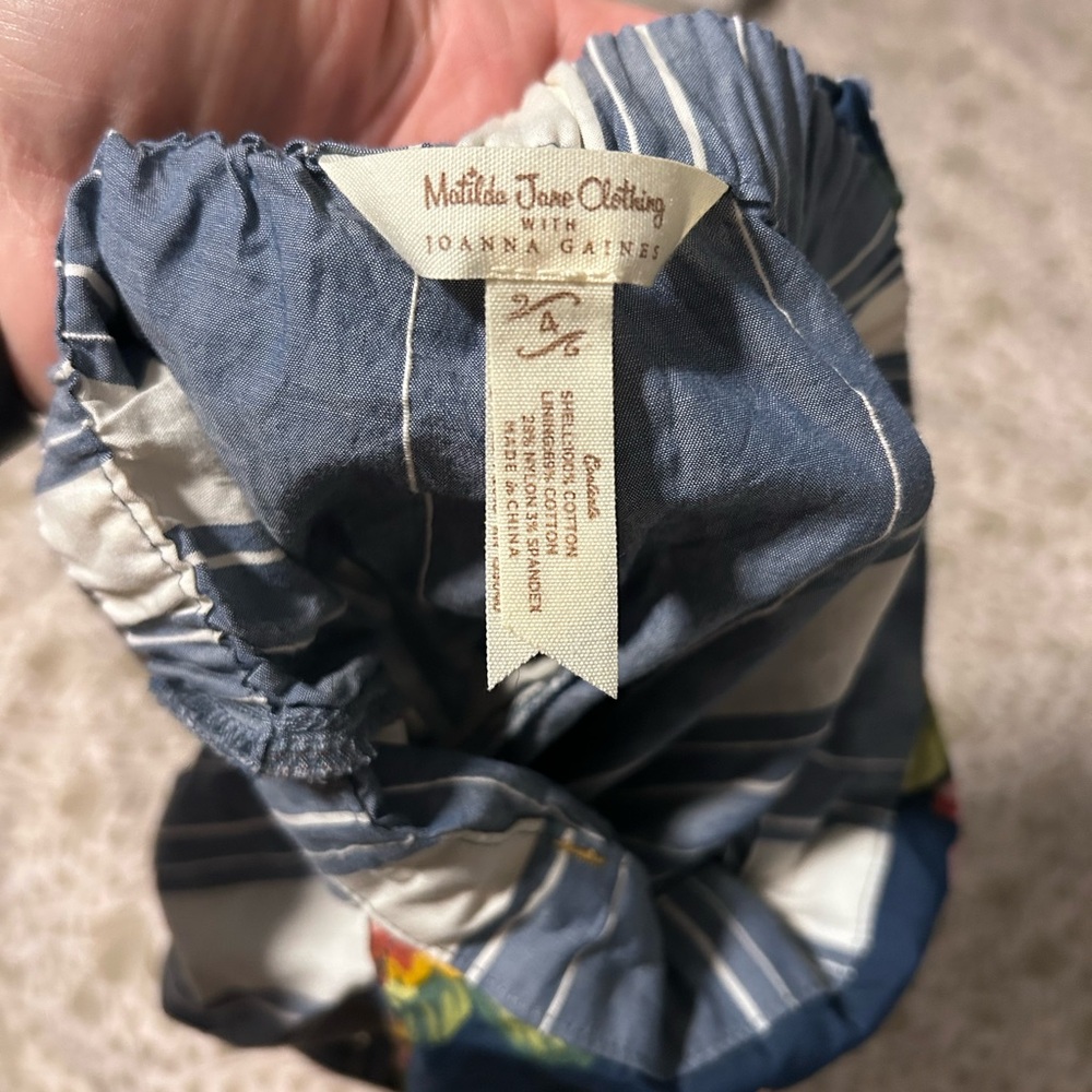 Matilda Jane Kids Navy and White Striped Shorts
